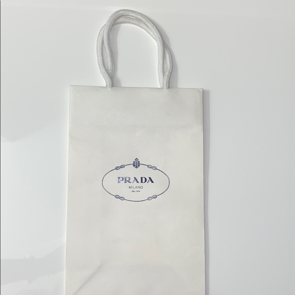New auth Prada Milano logo paper shopping gift bag